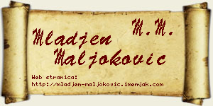 Mlađen Maljoković vizit kartica